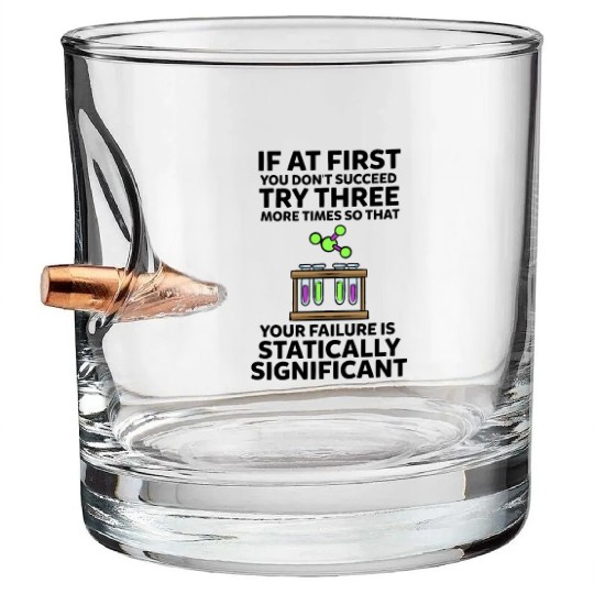 Chemistry Teacher Funny Science Bullet Whiskey Glasses