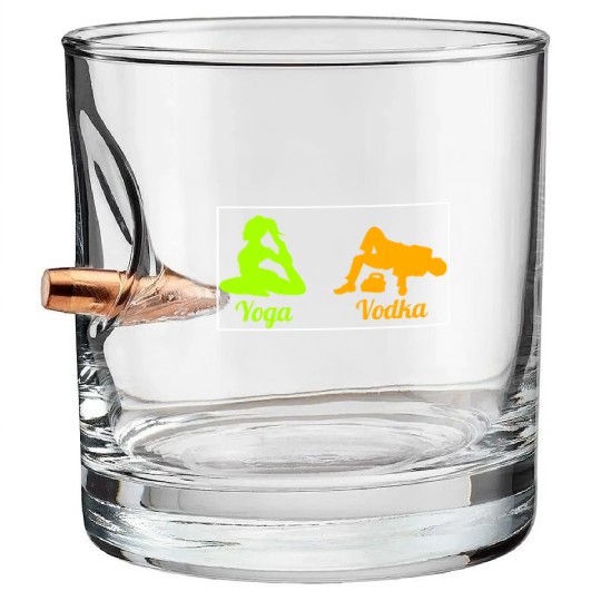 Difference Between Yoga And Vodka St Patricks Day Bullet Whiskey Glasses