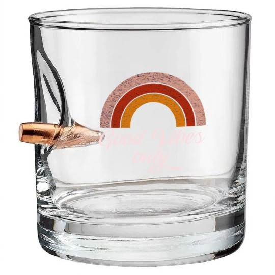 Good V ONLY Orange Rainbow Bullet Whiskey Glasses