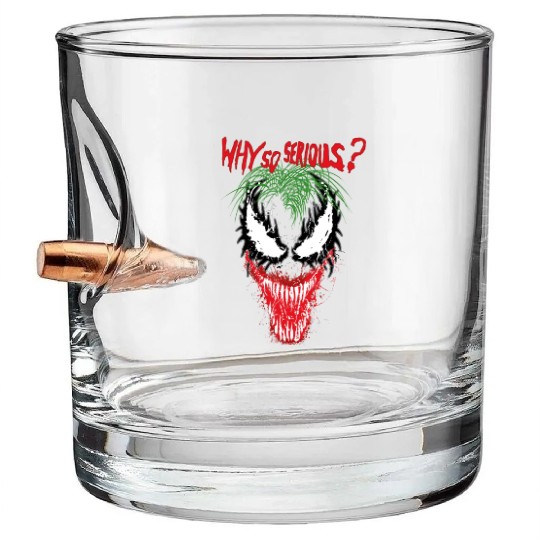 The V.e.n.o.m Joker Symbiosis Why So Serious? Bullet Whiskey Glasses