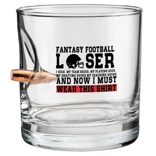 Fantasy Football Bullet Whiskey Glasses