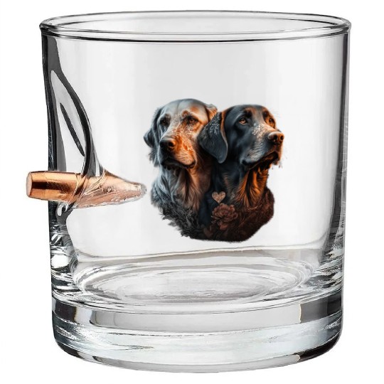 Dog Love Lasts Forever Bullet Whiskey Glasses