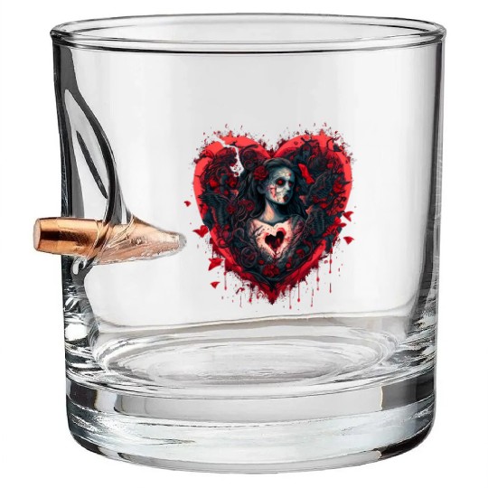 Bloody Valentine Bullet Whiskey Glasses