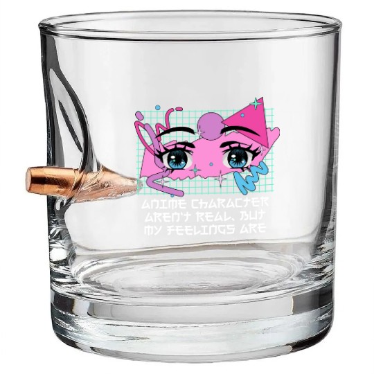 Anime Character Arent Real Manga Emo Japanese Anim Bullet Whiskey Glasses