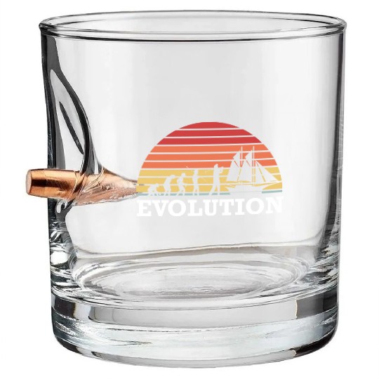 Sailing Evolution Captain Sailing Anchor Ship Bullet Whiskey Glasses