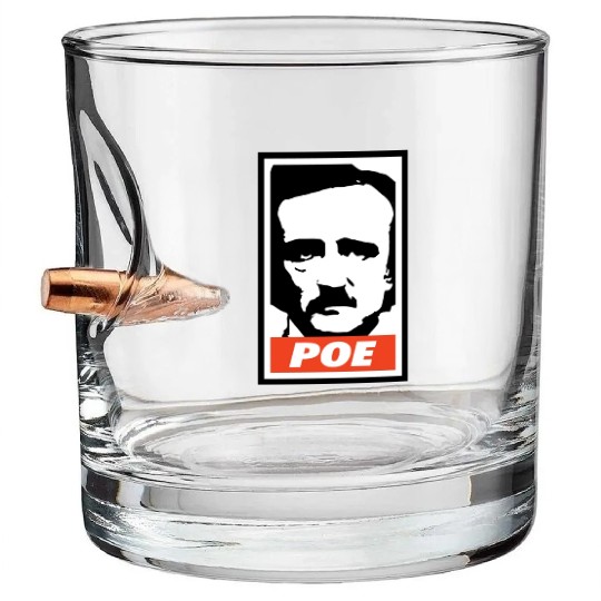 Edgar Allan Poe Bullet Whiskey Glasses