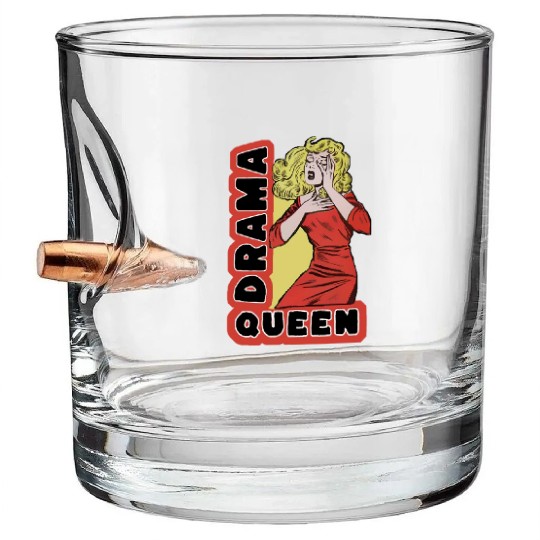 Drama Queen because everything excites me too much Bullet Whiskey Glasses