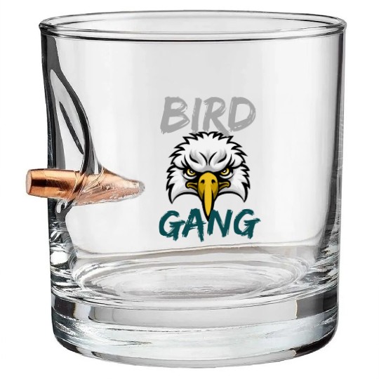 Eagle Bird Gang Funny Philadelphia Bullet Whiskey Glasses