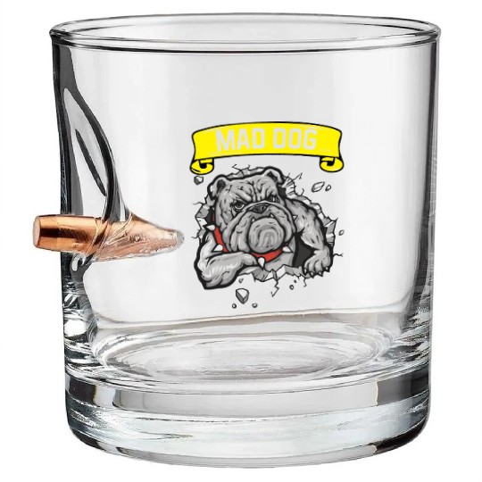 Mad Dog - Pitpull Lover Bullet Whiskey Glasses