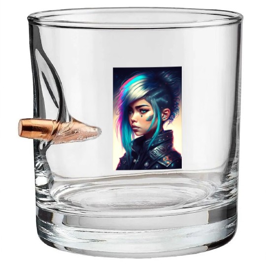 Tokyo Nightclub Punk Girl Bullet Whiskey Glasses