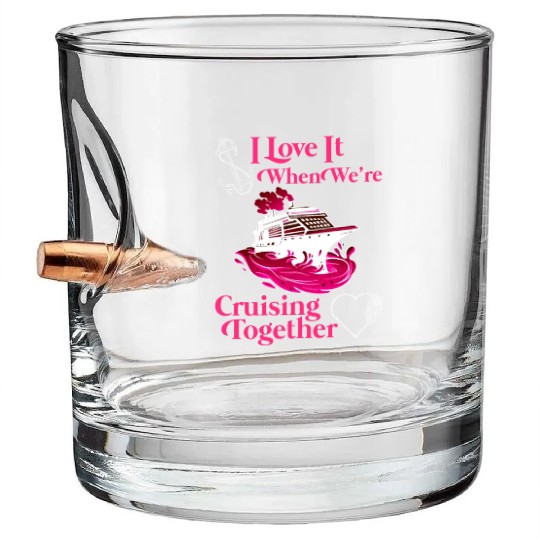 Cruising Together Cruise Vacation Spring Break Bullet Whiskey Glasses