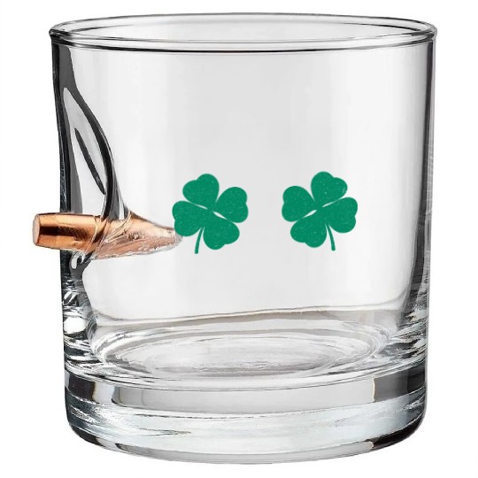 Shenanigans St Patrick's Day Shamrocks Women Bullet Whiskey Glasses