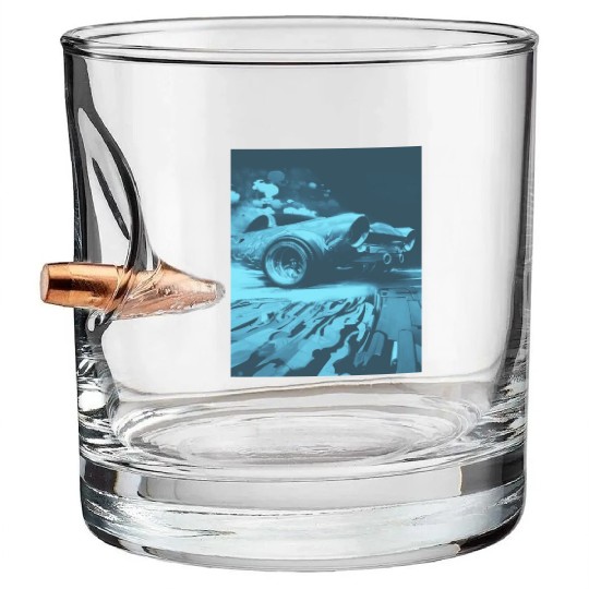 Car Muscle Car Vintage Retro vintage Bullet Whiskey Glasses