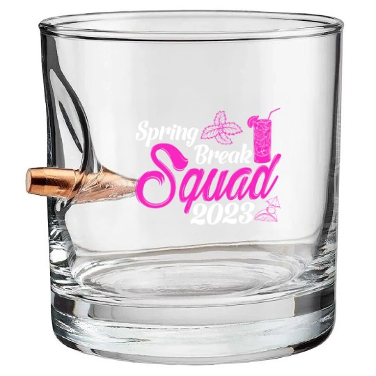 Spring Break Squad 2023 Vacation Spring Break Bullet Whiskey Glasses