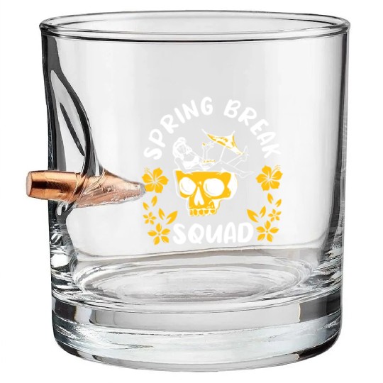 Spring Break Squad Summer Vacation Spring Break Bullet Whiskey Glasses
