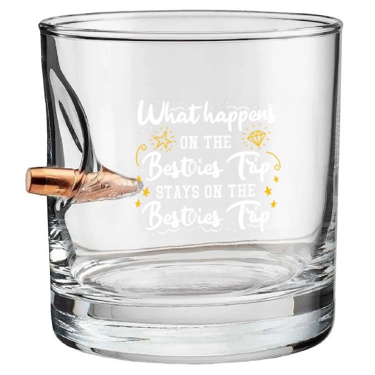 Besties Trip Vacation with Friends Spring Break Bullet Whiskey Glasses