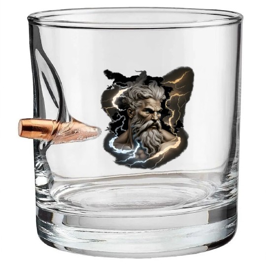 Zeus - A Colorful Tribute to the Greek God of Sky Bullet Whiskey Glasses