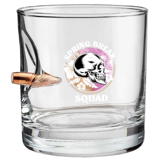 Spring Break Squad Summer Vacation Spring Break Bullet Whiskey Glasses