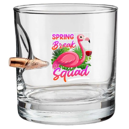 Spring Break Squad Summer Vacation Spring Break Bullet Whiskey Glasses