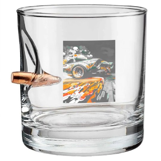 Car Muscle Car Vintage Retro classic car Bullet Whiskey Glasses