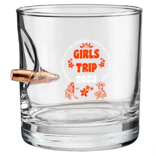 Girls Trip 2023 girls vacation girls spring break Bullet Whiskey Glasses