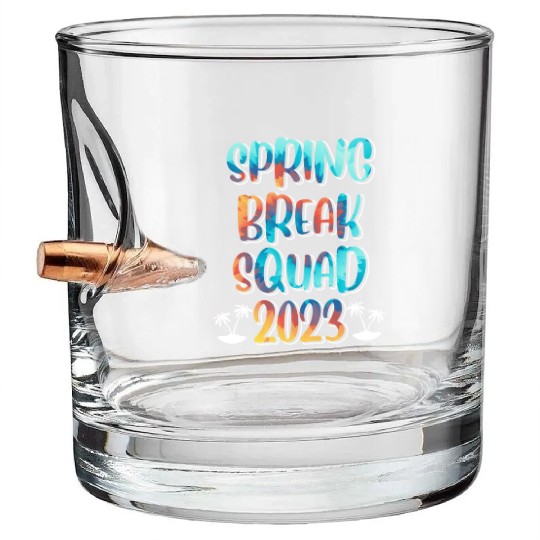 Spring Break Squad Summer Vacation Spring Break Bullet Whiskey Glasses