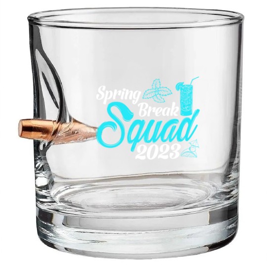 Spring Break Squad 2023 Vacation Spring Break Bullet Whiskey Glasses