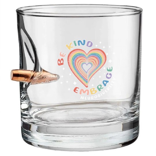 Embrace Neurodiversity Puzzle Autism Awareness Day Bullet Whiskey Glasses