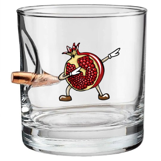 Funny Dabbing Pomegranate Lover Fruit Love Bullet Whiskey Glasses