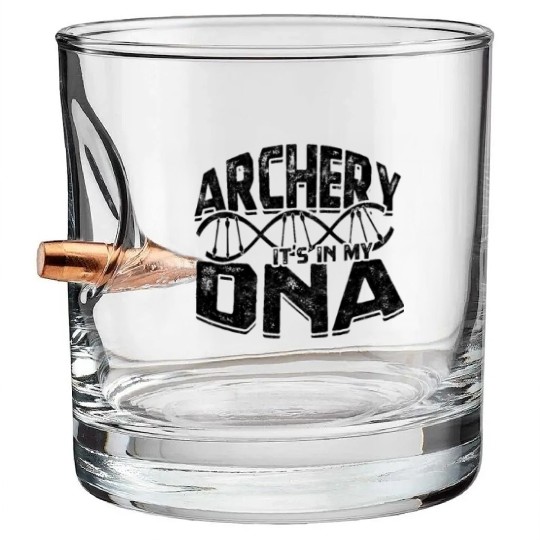 Archery - it's in my DNA - Archery Bullet Whiskey Glasses