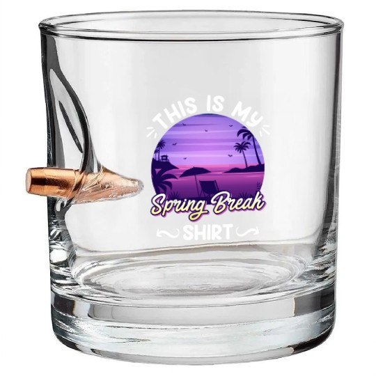 Party Sun Beach This is my Spring Break Bullet Whiskey Glasses