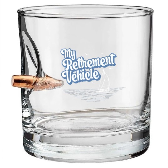 Retired Sailor Sailing Retirement Plan Bullet Whiskey Glasses