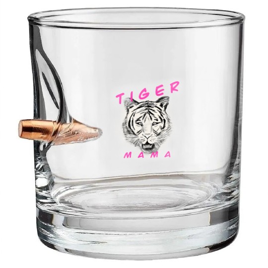 Tiger Mama (pink) Bullet Whiskey Glasses