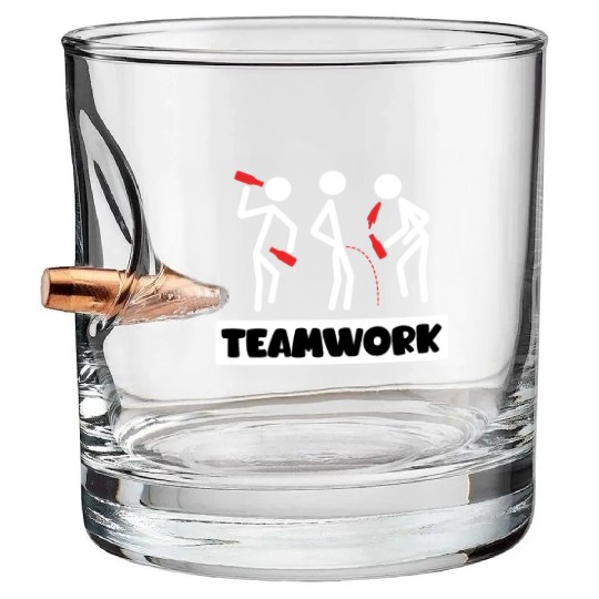 Teamwork Summer Vacation with Friends Spring Break Bullet Whiskey Glasses