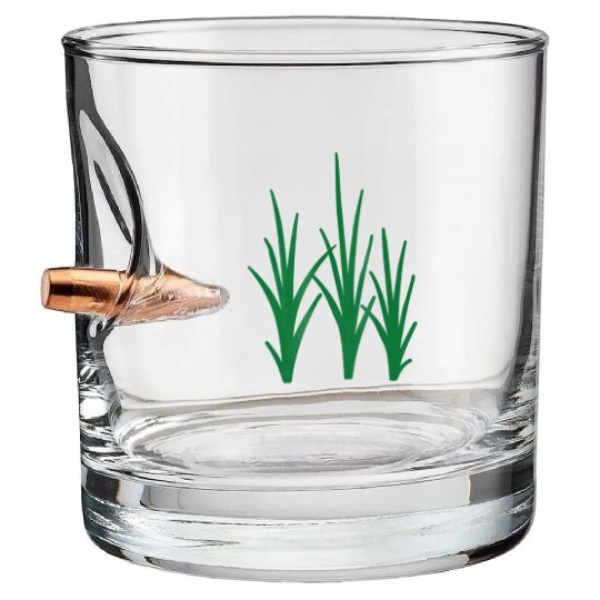 Green grass Bullet Whiskey Glasses