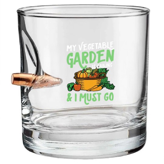 My Vegetable Garden Is Calling And I Must Go Cute Bullet Whiskey Glasses