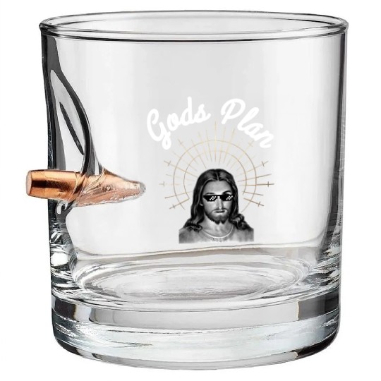 Gods Plan Bullet Whiskey Glasses