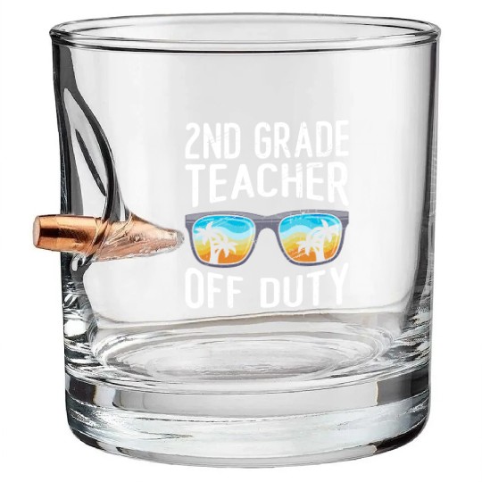 Second grade class teacher off duty school teacher Bullet Whiskey Glasses