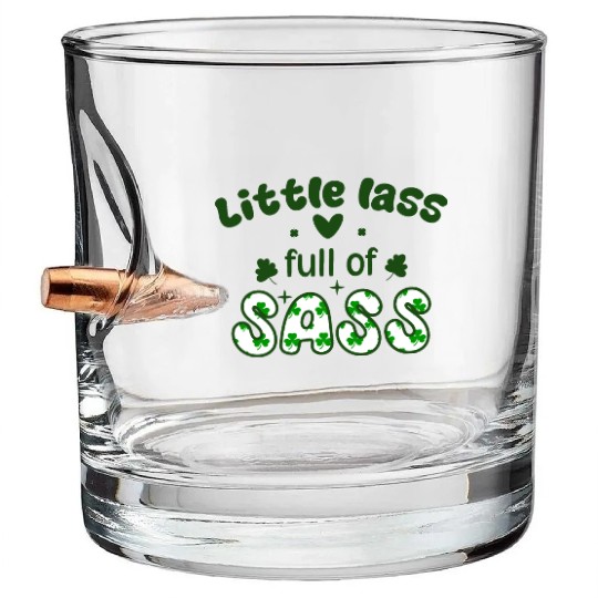Little Patricks Day Sublimation Graphics Bullet Whiskey Glasses