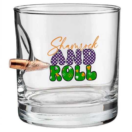 ShamrockPatricks Day Sublimation Bullet Whiskey Glasses