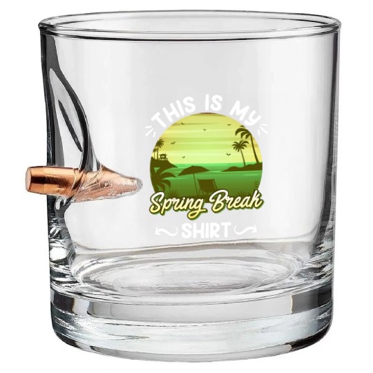 Party Sun Beach This is my Spring Break Bullet Whiskey Glasses
