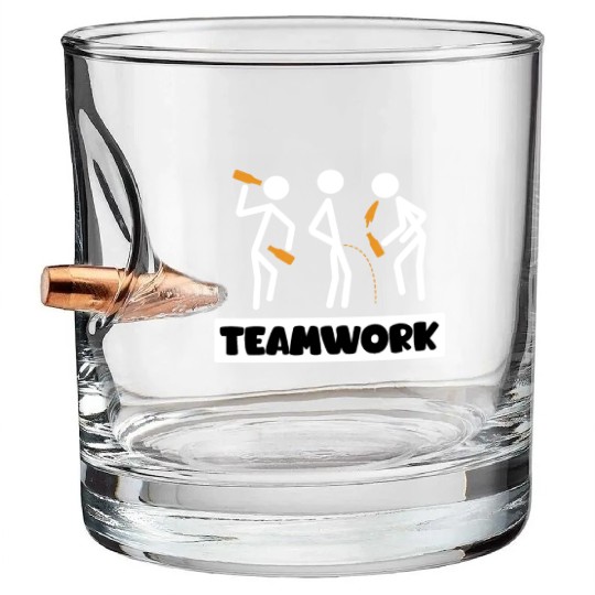 Teamwork Summer Vacation with Friends Spring Break Bullet Whiskey Glasses