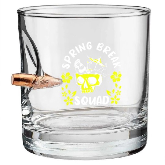 Spring Break Squad Summer Vacation Spring Break Bullet Whiskey Glasses