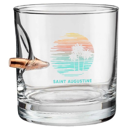 Saint Augustine Florida Cool Souvenir Vacation Bullet Whiskey Glasses