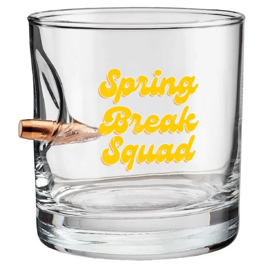 Spring Break Squad Summer Vacation Spring Break Bullet Whiskey Glasses