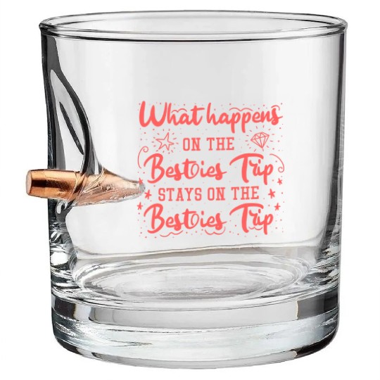 Besties Trip Vacation with Friends Spring Break Bullet Whiskey Glasses