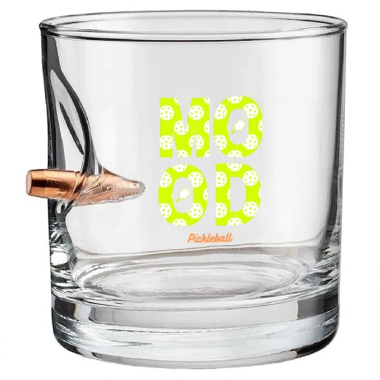 Pickleball Mood Play Pickleball Bullet Whiskey Glasses