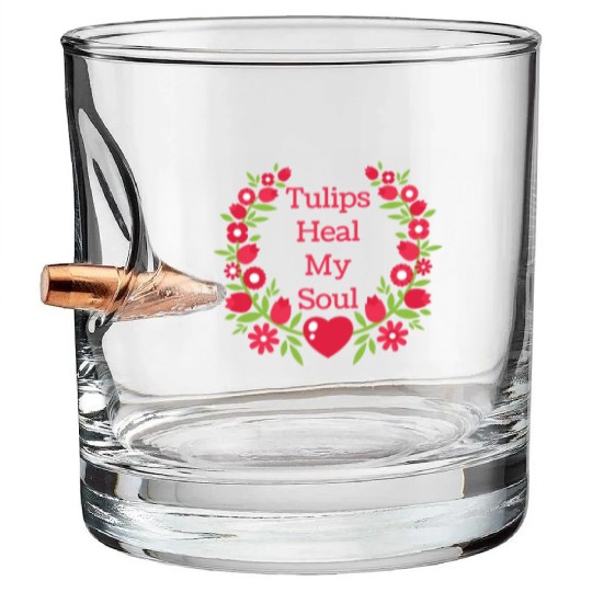 Tulip Gardening Hearts Bullet Whiskey Glasses