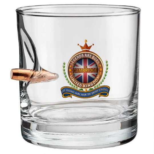City of Cambridge, Legends Are Born in Cambridge Bullet Whiskey Glasses