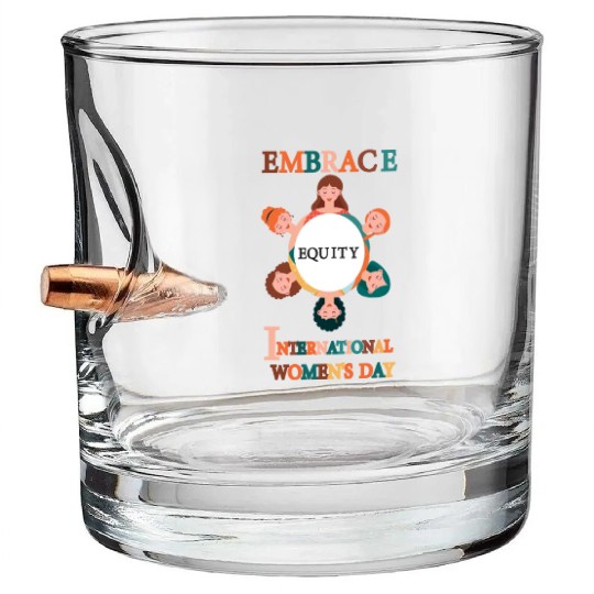 Embrace Equity International Women's Day Bullet Whiskey Glasses